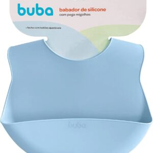 BABADOR EM SILICONE COM PEGA-MIGALHAS AZUL